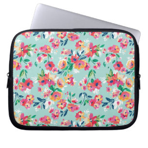 Capa Para Notebook Teste padrão de flores pintado