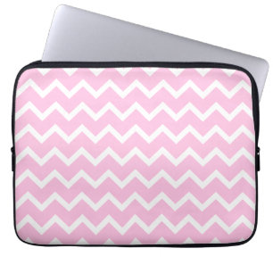 Capa Para Notebook Teste padrão de ziguezague rosa pálido e branco