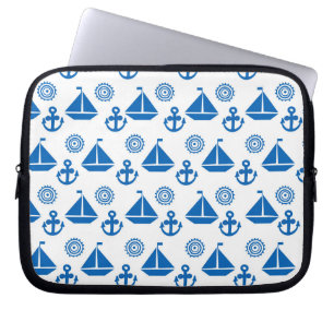 Capa Para Notebook Teste padrão do barco de vela dos desenhos