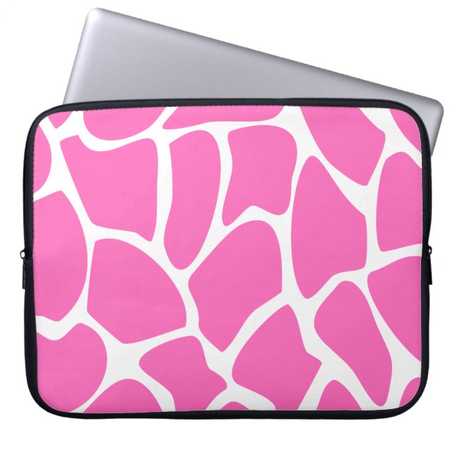 Capa Para Notebook Teste padrão do impressão do girafa no rosa (Frente)