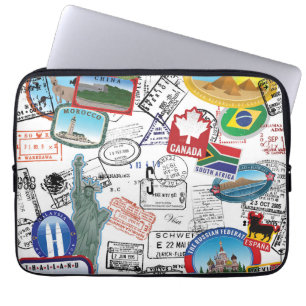 Capa Para Notebook Teste padrão do passaporte do mundo