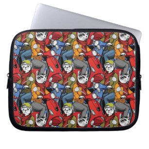 Capa Para Notebook Teste padrão do patinete dos gatos & dos cães