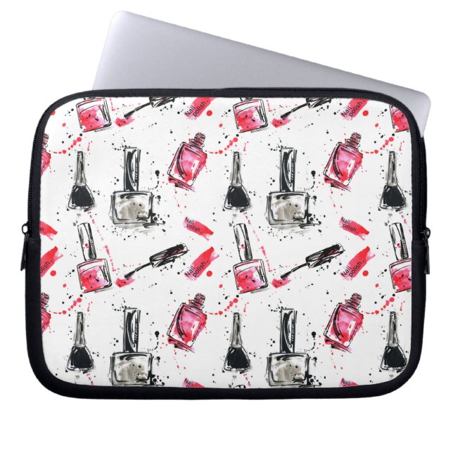 Capa Para Notebook Teste padrão do verniz para as unhas da aguarela (Frente)