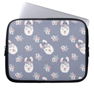 Capa Para Notebook Teste padrão dos lamas & de flores