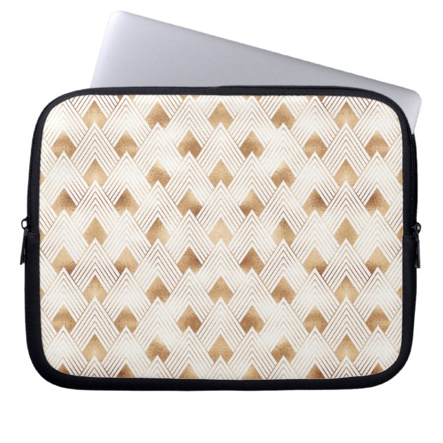 Capa Para Notebook Teste padrão Dourado do art deco (Frente)