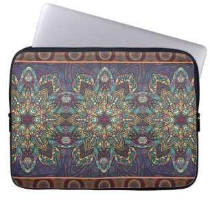 Capa Para Notebook Teste padrão floral étnico abstrato colorido da