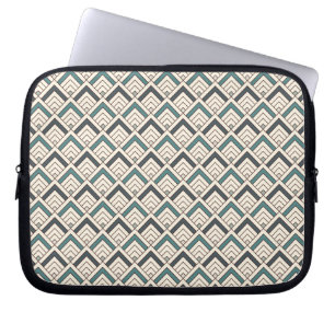 Capa Para Notebook Teste padrão geométrico da cerceta