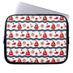 Capa Para Notebook Teste padrão marítimo bonito