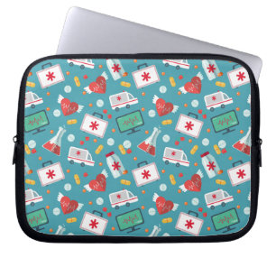 Capa Para Notebook Teste padrão médico do ícone
