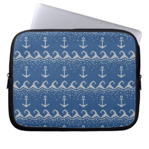 Capa Para Notebook Teste padrão náutico da malha