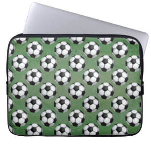 Capa Para Notebook Teste padrão preto e branco da bola de futebol