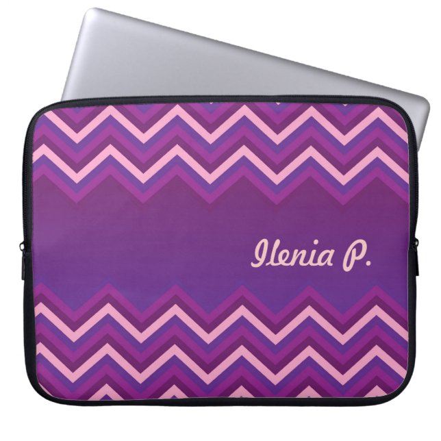 Capa Para Notebook Teste padrão retro de Chevron do ziguezague da (Frente)