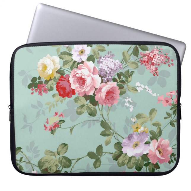 Capa Para Notebook Teste padrão rosa vermelha elegante dos rosas do (Frente)