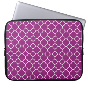 Capa Para Notebook Teste padrão roxo bonito de Quatrefoil