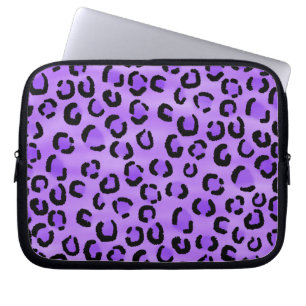 Capa Para Notebook Teste padrão roxo do impressão do leopardo