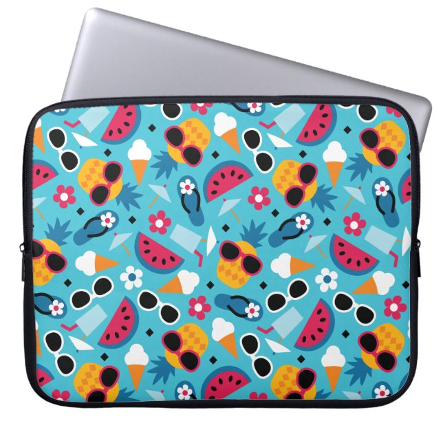 Capa Para Notebook Teste padrão sem emenda das férias tropicais (Frente)