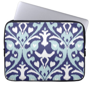 Capa Para Notebook Teste padrão tribal moderno do ikat feminino azul