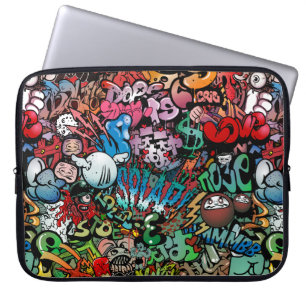 Capa Para Notebook Teste padrão urbano dos caráteres dos grafites d