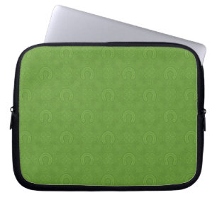 Capa Para Notebook Teste padrão verde afortunado dos ícones