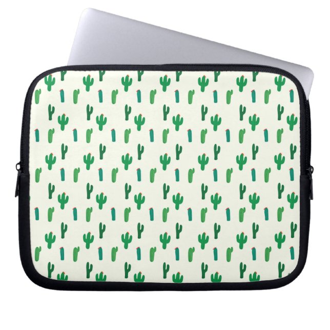 Capa Para Notebook Teste padrão verde-claro do cacto (Frente)