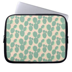 Capa Para Notebook Teste padrão verde & cor-de-rosa do cacto