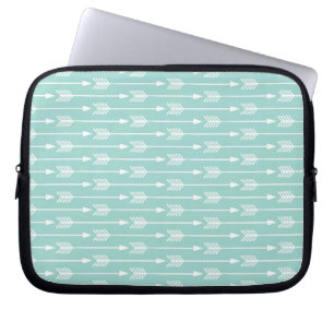Capa Para Notebook Teste padrão verde das setas da hortelã