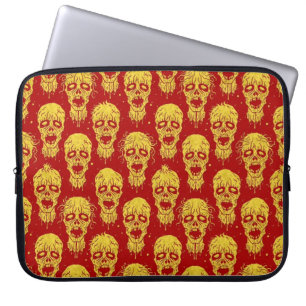 Capa Para Notebook Teste padrão vermelho e amarelo do apocalipse do