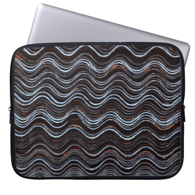 Capa Para Notebook Têxteis com listras brancas e vermelhas (Frente)