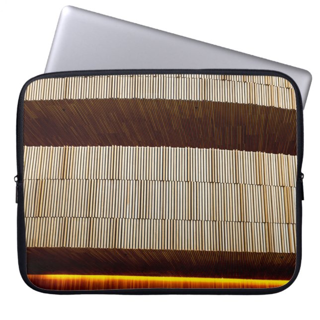 Capa Para Notebook Têxteis em branco e preto (Frente)