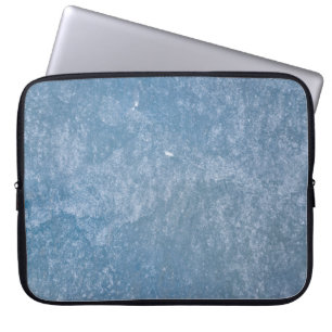 Capa Para Notebook Têxteis florais azuis e brancos