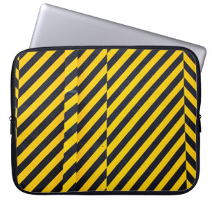 Capa Para Notebook Têxteis listrados de cor amarela e preta