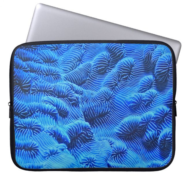 Capa Para Notebook Têxtil azul (Frente)