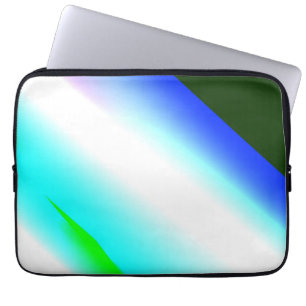 Capa Para Notebook Texto azul verde do arco-íris abstrato