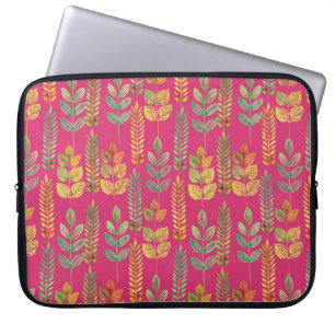 Capa Para Notebook texto de fundo do padrão floral uniforme de aquare