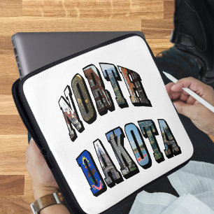 Capa Para Notebook Texto de Imagem de Dakota do Norte