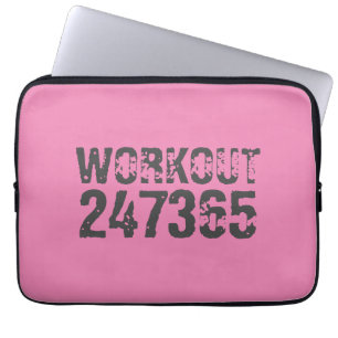 Capa Para Notebook Texto desgastado e riscado Treino 247365 rosa