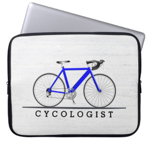 Capa Para Notebook Texto do cicologista com Bicicleta Azul