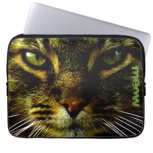 Capa Para Notebook Texto Fotográfico do Cat Pet Hipnotizando Olhos