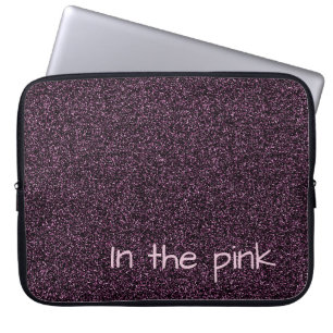 Capa Para Notebook Texto personalizado com brilho inverso rosa escuro