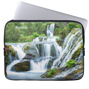 Capa Para Notebook Texto Personalizado Gjain Waterfall, Islândia
