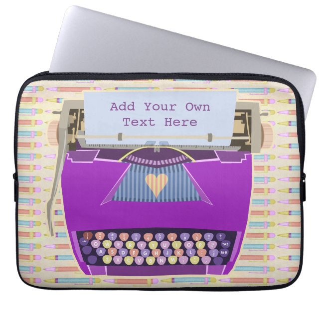 Capa Para Notebook Texto personalizado moderno retro bonito da (Frente)