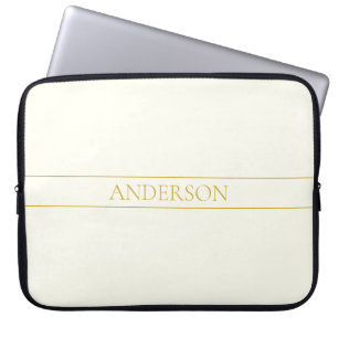 Capa Para Notebook Texto Personalizável Elegante Simples Branco Dou
