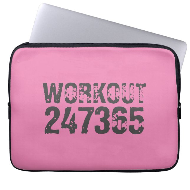 Capa Para Notebook Texto vestido e arranhado Workout 247365 rosa (Frente)