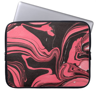 Capa Para Notebook Textos coloridos de papel vermelho mármore em bran