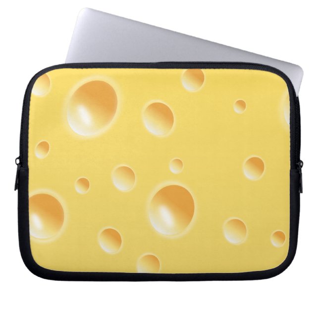 Capa Para Notebook Textura amarela do queijo suíço (Frente)