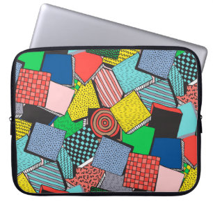 Capa Para Notebook Textura de blocos de Abstrato desenhados à mão