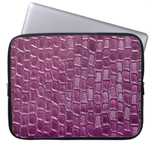 Capa Para Notebook Textura de couro roxo
