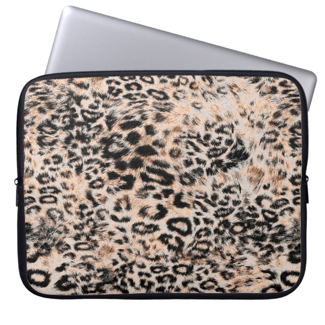 Capa Para Notebook Textura de leopardo, padrão de impressão de animai (Frente)