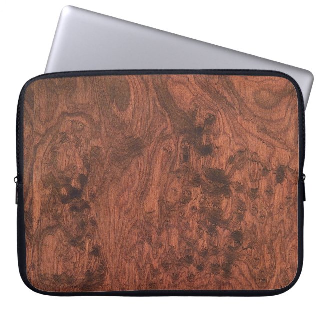 Capa Para Notebook Textura de madeira de mogno Burl (Frente)
