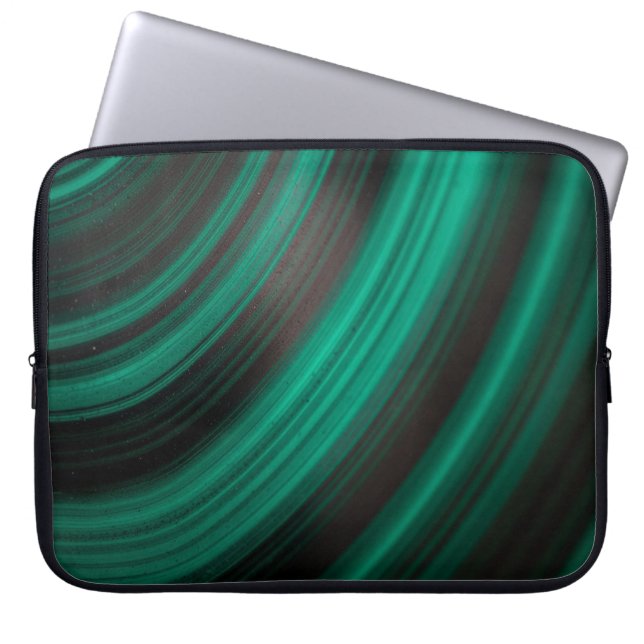 Capa Para Notebook textura de malaquita mineral pedra rocha padrão ge (Frente)